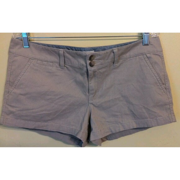 American Eagle Outfitters Pants - American Eagle Outfitters Stretch Women's Sz 10 Chino Khaki Shorts Slash Pockets